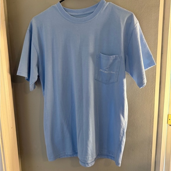 Properly Tied Blue and White Short Sleeve Tee Relaxed Fit - Picture 1 of 6